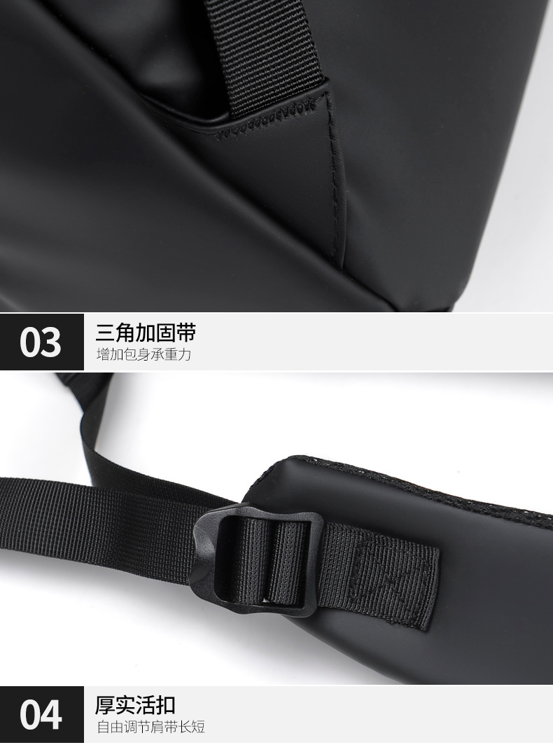 A new minimalist backpack for men, a Korean-style casual and fashionable backpack for laptops, with a logo printed on it undefined