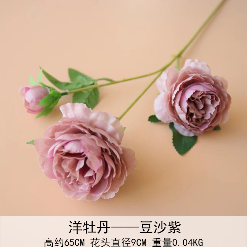 Peonía extranjera, rosa brasileña, boda, flor artificial, flor falsa, flor artificial, decoración del hogar, accesorios de vestir al por mayor