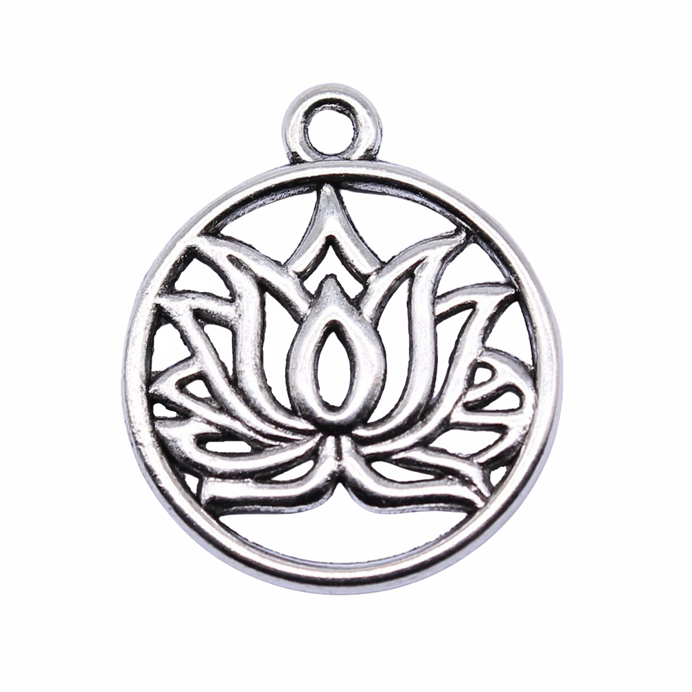 1 Pièce Rétro Lotus Alliage Placage Pendentif Bijoux Accessoires display picture 3