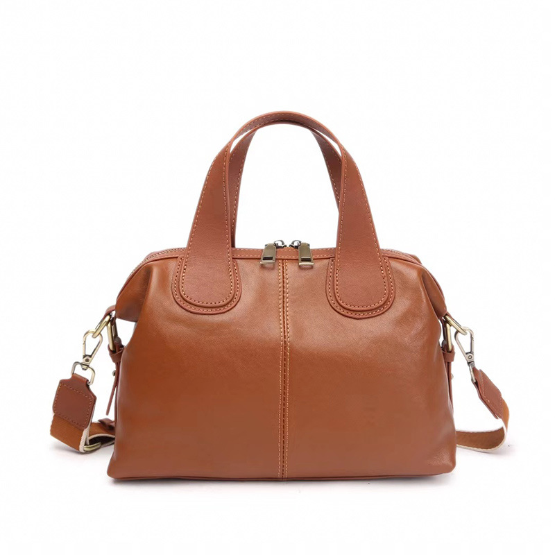 2025 New Top Grain Vegetable-Tanned Cowhide Pillow Bag For Women, Large Capacity Handbag & Crossbody Bag, Luxury Commuter Versatile Bag - Thumbnail 7