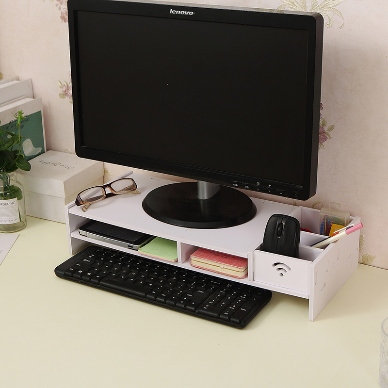 Monitor de la computadora escritorio pantalla plataforma PLATAFORMA ELEVADA soporte escritorio Oficina almacenamiento rack