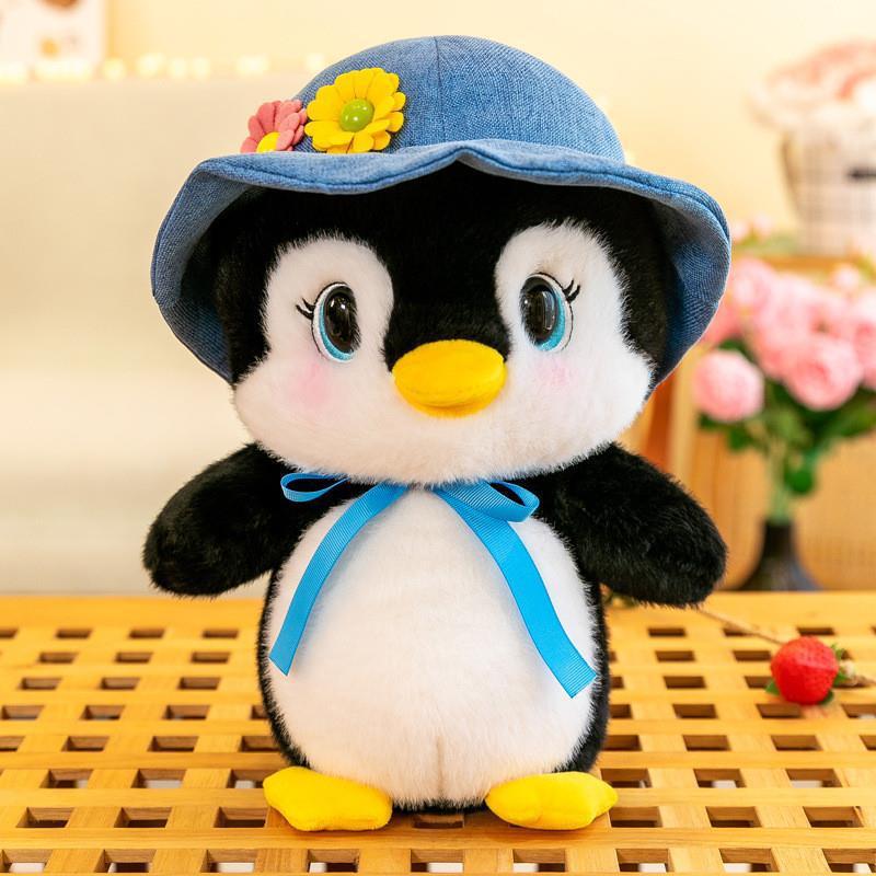 Pingüino redondo juguete de peluche muñeca margarita pareja pingüino muñeca infantil regalo de cumpleaños boutique máquina de captura muñeca