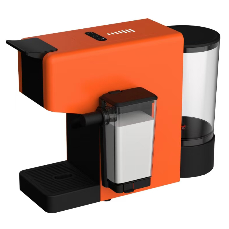 Cafetera totalmente automática con cápsulas y enchufe estándar europeo para uso doméstico con tanque de leche, calentamiento instantáneo eléctrico.