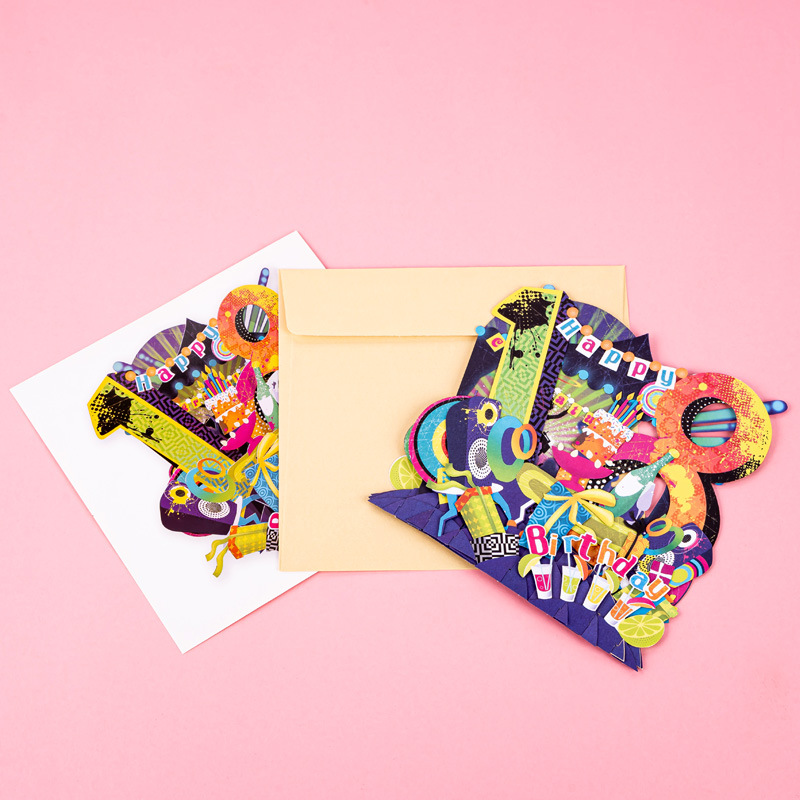 Nuevo 18 años panal tridimensional decoración tarjeta de cumpleaños