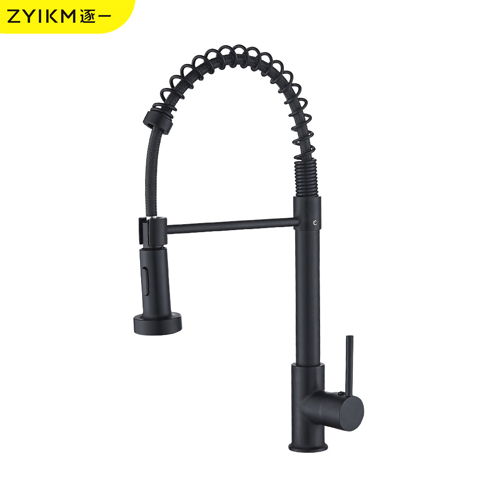 Suministro transfronterizo especial de cobre, grifo de extracción de resorte, grifo de cocina para el hogar, grifo universal frío y caliente