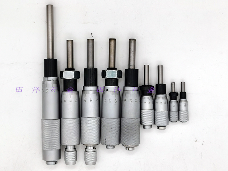 微分头0-6.5/13/25/50mm测微头平头圆头螺帽螺纹