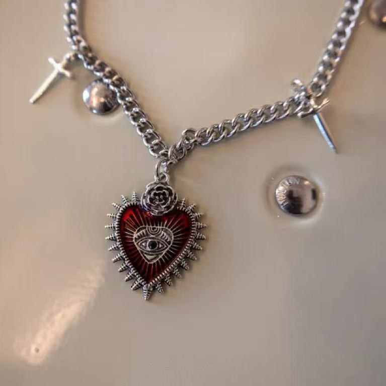 Retro necklace, sweater, spring accessory, 2 carat
