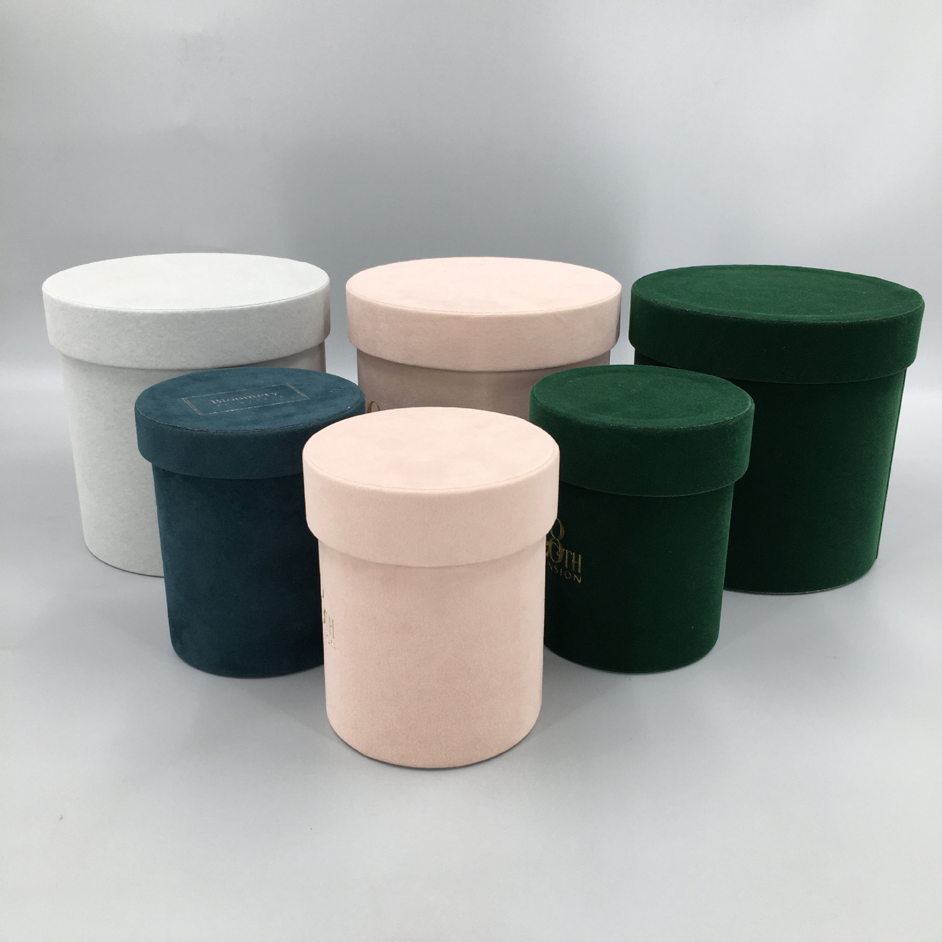 掌心抱抱桶手棒花插花礼盒包装 圆桶插花礼品盒 花店鲜花包装盒