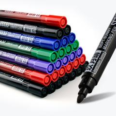 Oil-based memo pen, waterproof, non-fading, black, large head, high capacity, thick tip, fast-drying, logistics express pen