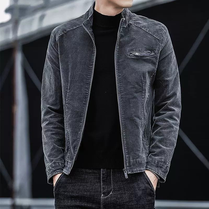 Оптовая продажа оптом 2022 осень и зима Новая Корейская тонкая куртка Молодежная мужская кожаная куртка красивый повседневный Джокер