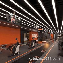 办公灯LED长条灯无缝拼接商场超市健身房台球厅条形灯办公室吊灯