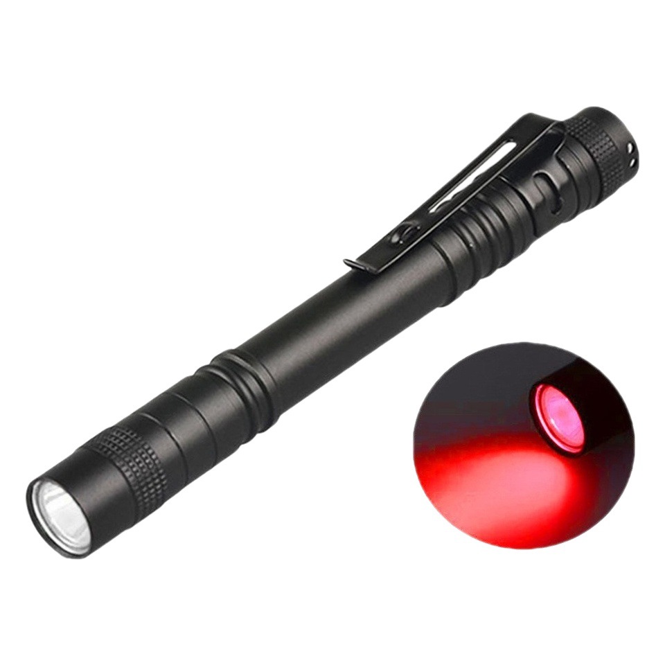 Linterna portátil de luz potente, mini linterna, linterna con forma de bolígrafo, linterna de dos pilas AA, venta al por mayor de fábrica, portátil