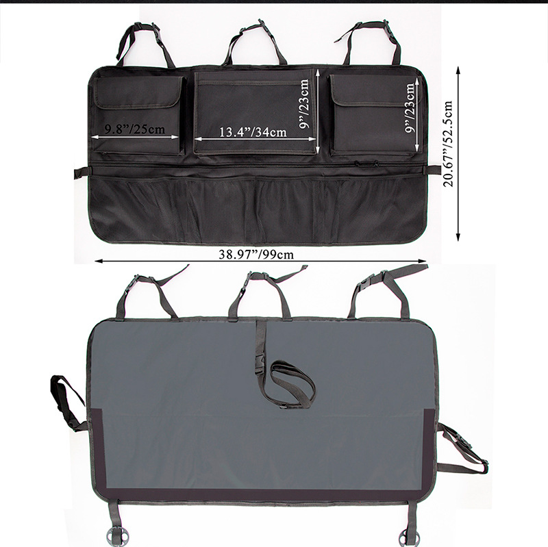 Trunk Seat Hanging Bag, Suv Rear Seat Multifunctional Storage Net Bag, Large Capacity Car Storage Bag, Storage Box
