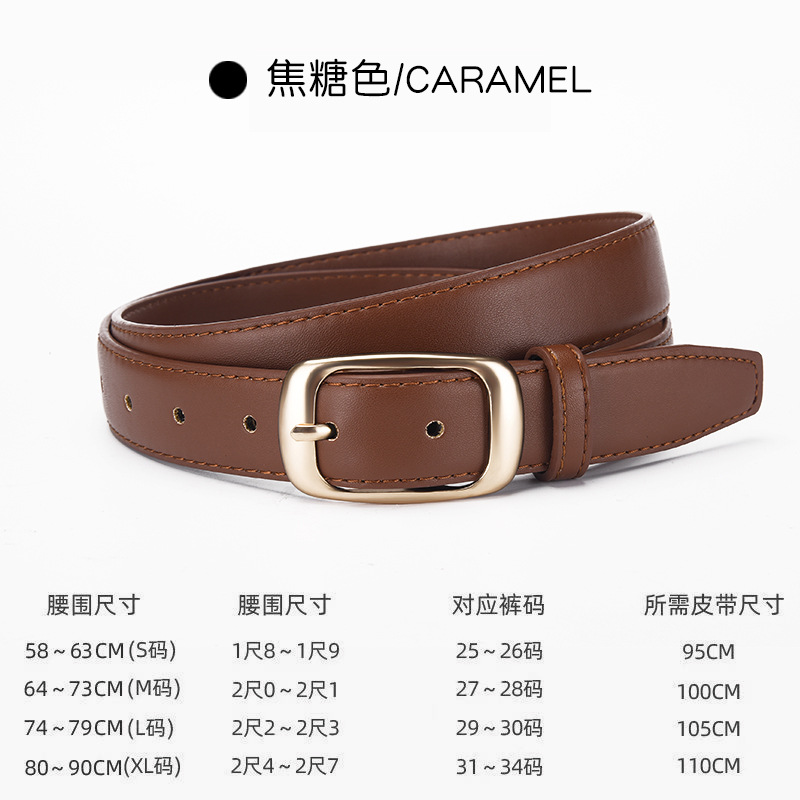 Gold buckle-caramel color