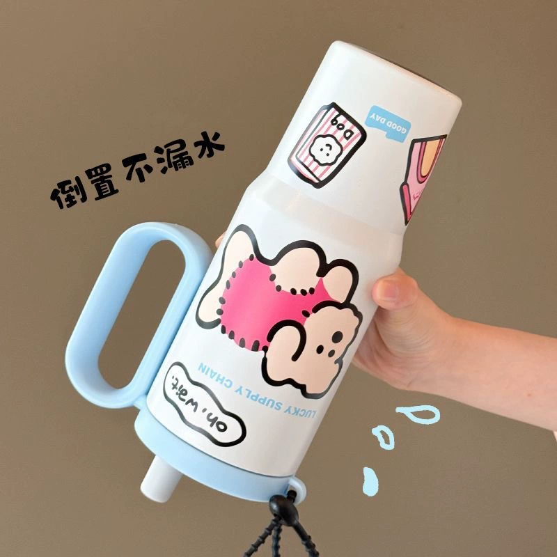 Capacious high quality glass, straw with glass