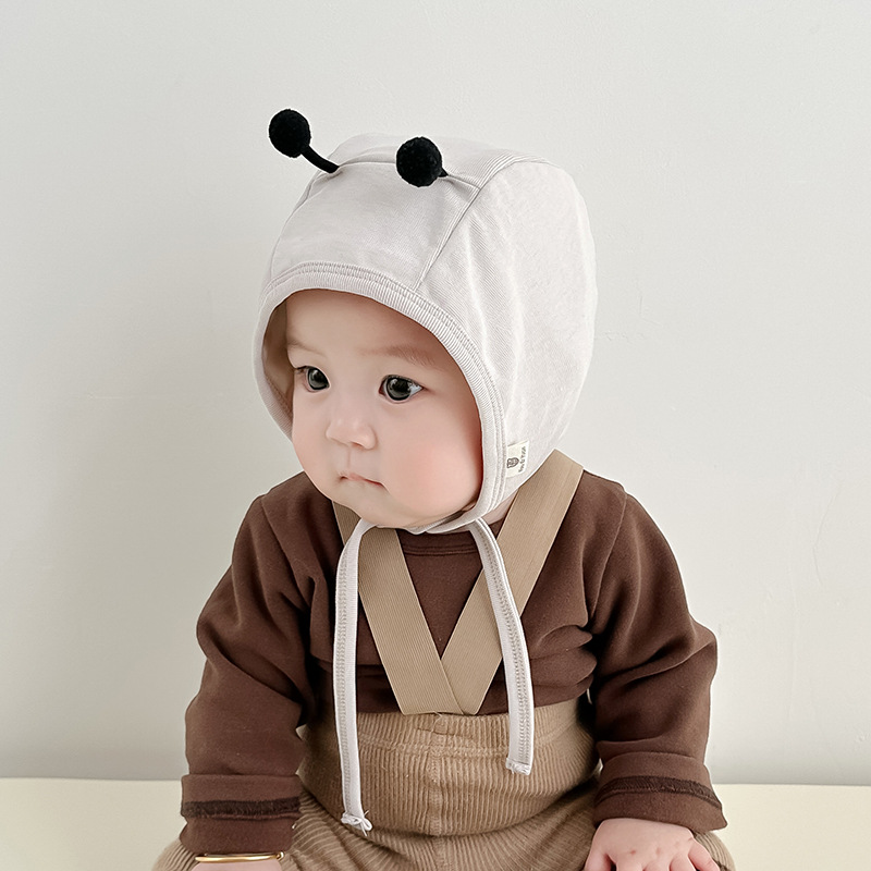 Sombreros para oídos de bebé primavera y otoño extranjero lindo lindo pequeño tentáculo gorro de lazo 0 - 1 años gorro de bebé super lindo