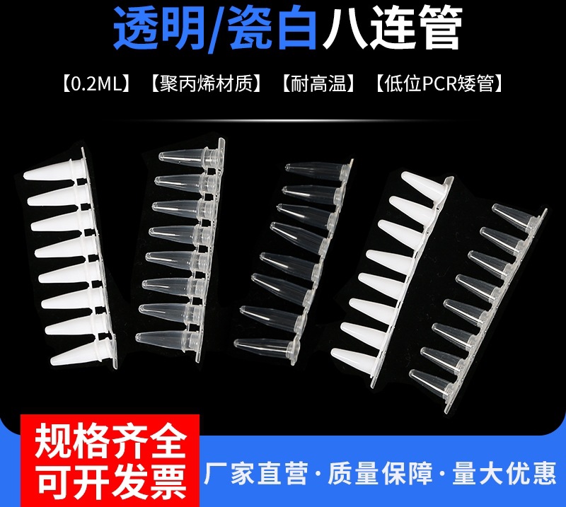 新PCR八连管 0.1ml0.2ml 荧光定量 8 12连管 排管 十二连管磁力架