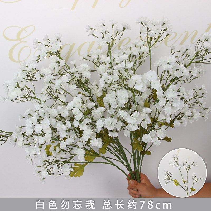 Bodas de flores de seda de imitación blanca flores falsas decorativas floral sala de bodas floral hogar ramo único camino de introducción de flores