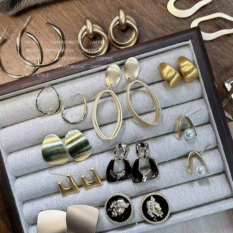 Металлическая серебряная игла, серьги, аксессуар, образец серебра 925, стиль легкой роскоши, простой и элегантный дизайн, оптовые