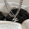 Demi-season brand necklace with letters suitable for men and women, sweatshirt hip-hop style, accessory, chain for key bag , sweater, 2021 years