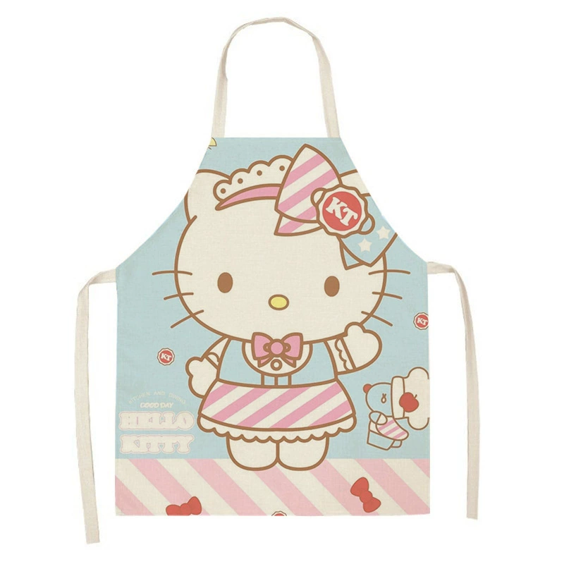 Детский фартук (Hello Kitty), фуксиновая цифровая печать, несменяемый, размеры 47×38 / 68×55 см