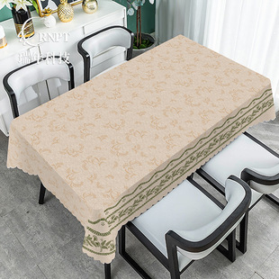 [Factory direct] new simple and elegant printing table cloth waterproof wash-free tablecloth PVC plastic tablecloth