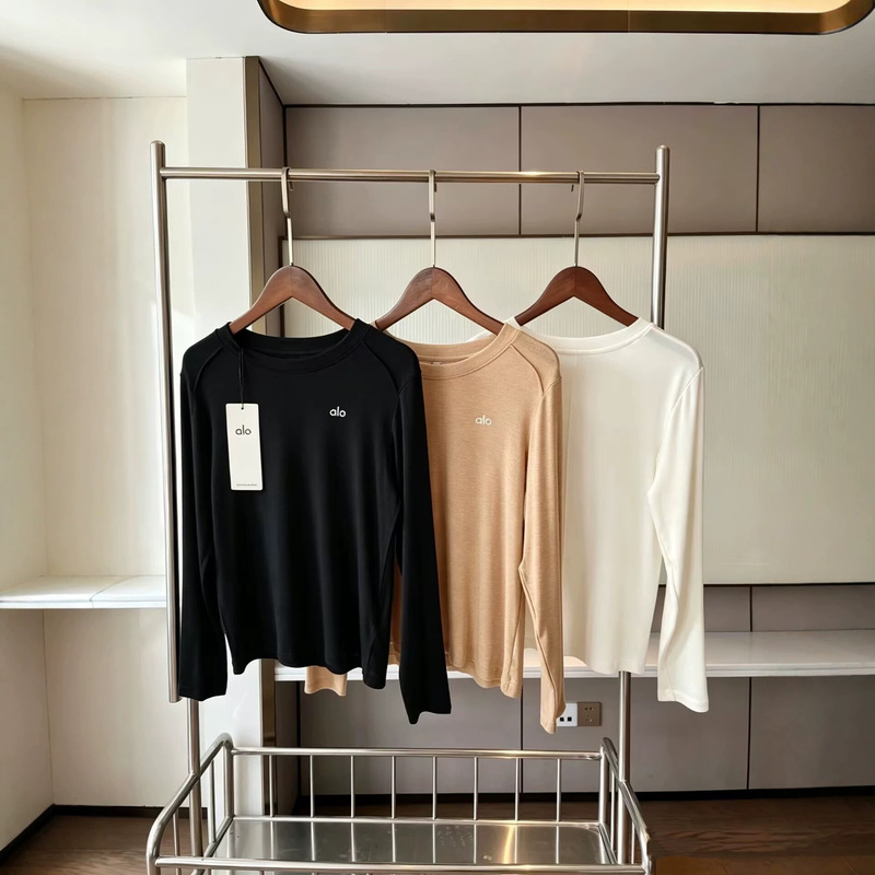 2026 Autumn New Collection: AlO Solid Color Tencel Women's Stretch Base Layer Top - Comfortable and Slimming Innerwear