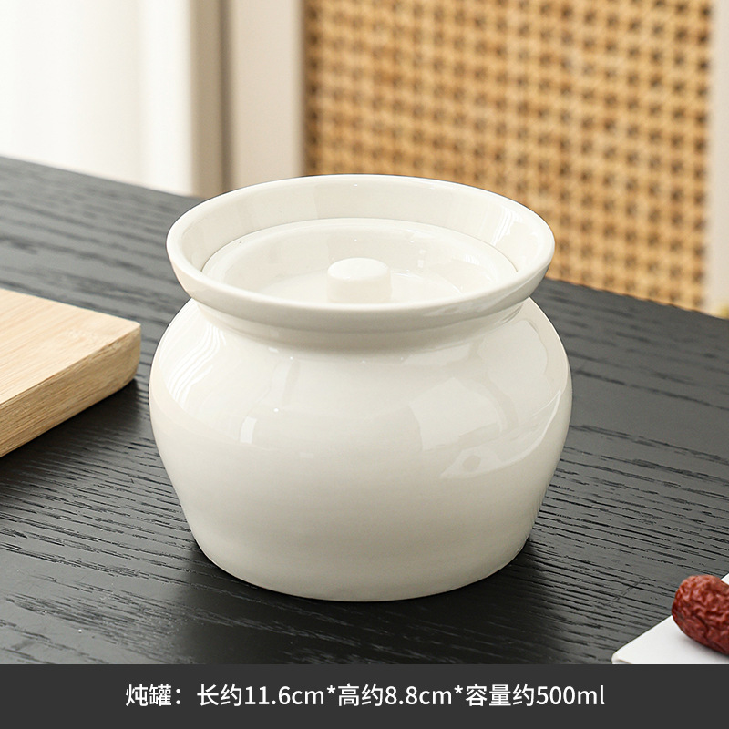 Olla de olla de barro con tapa 500 ml de sopa de estofado a prueba de agua olla de estofado de cerámica doméstica shaxian snack olla de sopa a fuego lento resistente a altas temperaturas