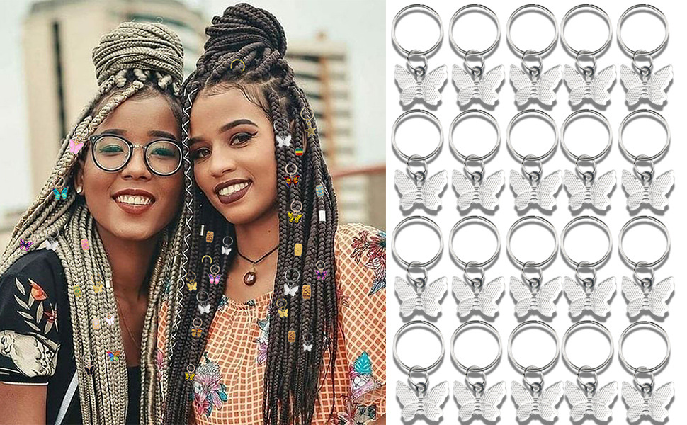 Dreadlocks Loc Hair Jewelry for Women Braids Hair, Crystal Gemstone Pendant Hair Accessories