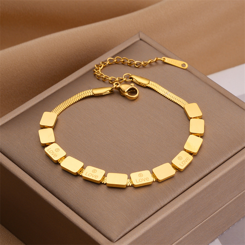 Corea del Sur Dongdaemun moda pulsera de acero de titanio nicho mujer diseño de acero inoxidable sensación de alta calidad joyas de pulsera transfronteriza universal