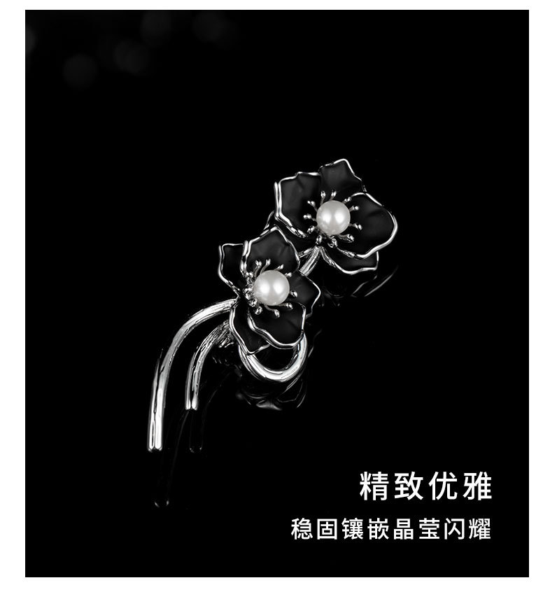 现货复古高级感花朵胸针女电镀真金环保高档别针新款轻