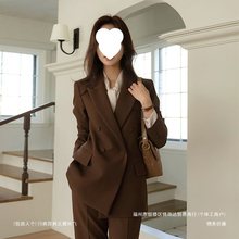 西装套装女2023秋冬新款休闲时尚加厚气质职业西服正装两件套