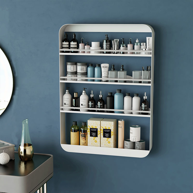 Estante de almacenamiento de pared sin perforación Estante de almacenamiento de condimentos de cocina Estante de almacenamiento de cosméticos Estante de almacenamiento de baño [fabricante]