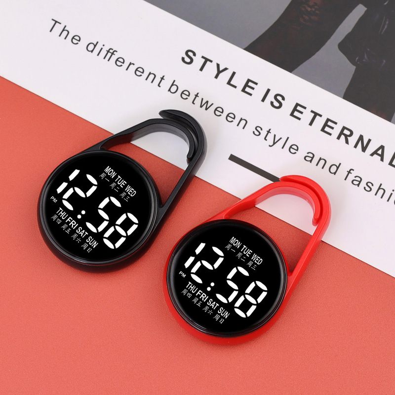 New Cross-Border Fashion Primary School Student Led Simple Luminous Weekly Mini Digital Watch Hanging Watch Portable Exam Waterproof