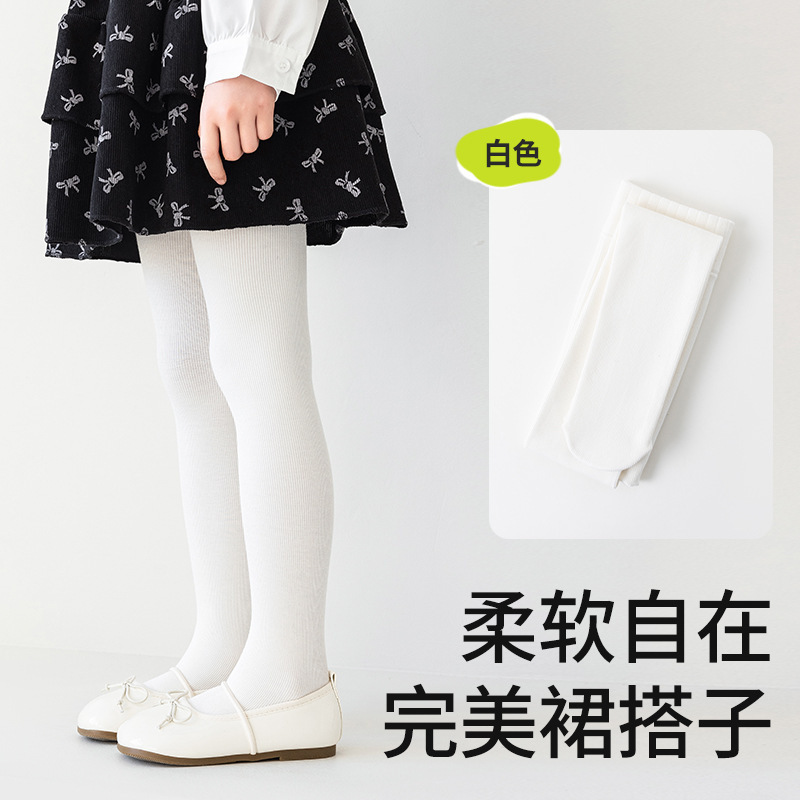 批发春秋款外穿棉竖条纹高弹抗起球儿童连裤袜九分踩脚女童打底裤|undefined