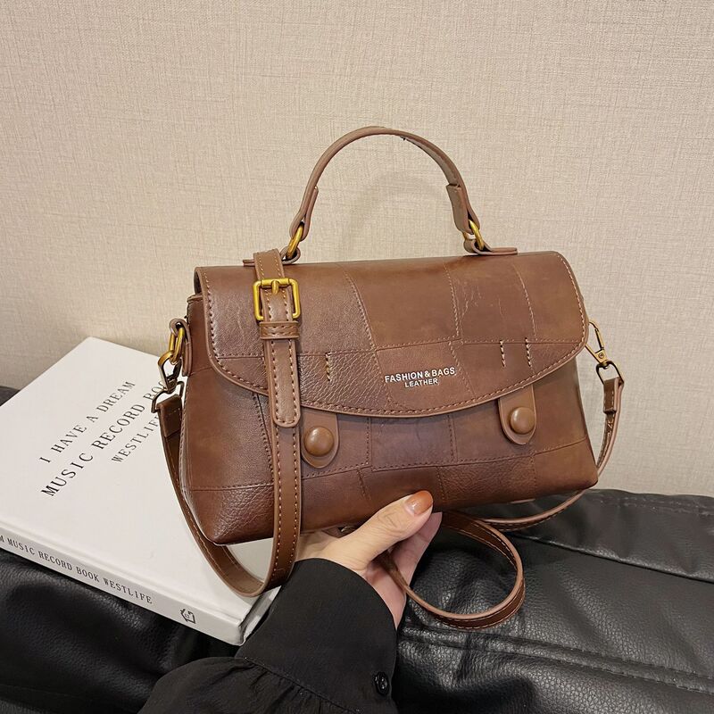 High-Quality Niche Soft Leather Messenger Bag for Women, 2026 New Style Underarm Bag, Stylish and Fashionable Shoulder Crossbody Small Square Bag