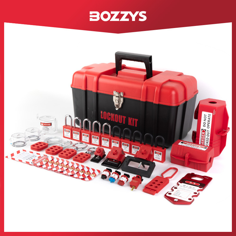 BOZZYS工业设备安全锁LOTO停工检修便携式手提安全锁具箱组合套装