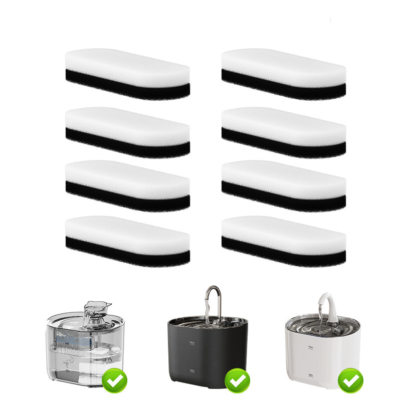 Dispensador de agua para perros y gatos, filtro de algodón, carbón activado, adecuado para una variedad de bebederos para mascotas, filtro de impurezas del cabello, agua de circulación