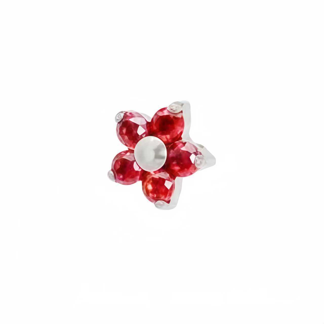 F136 Titanium Alloy Five-Petal Flower Super Flash Earrings Labret Stud Lip Piercing Replacement Head detail image 8