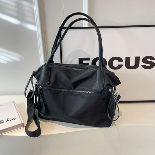 2024 new crossbody bag for women nylon cloth solid color portable tote bag large capacity commuter armpit bag shoulder bag