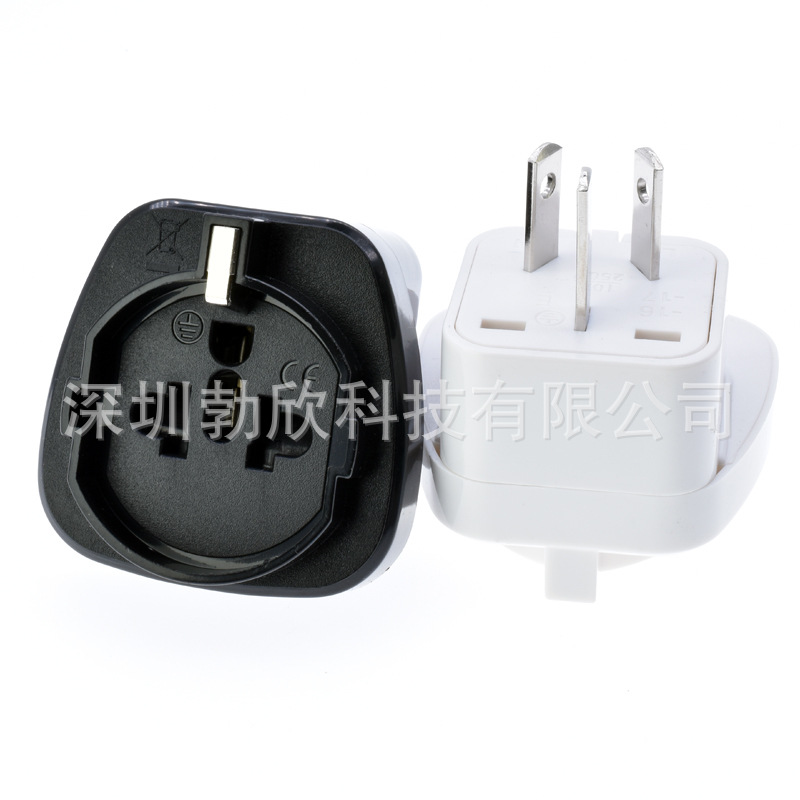 韩国插头欧标带地线插孔转国标三插德国电器中国用转换插座SD-16