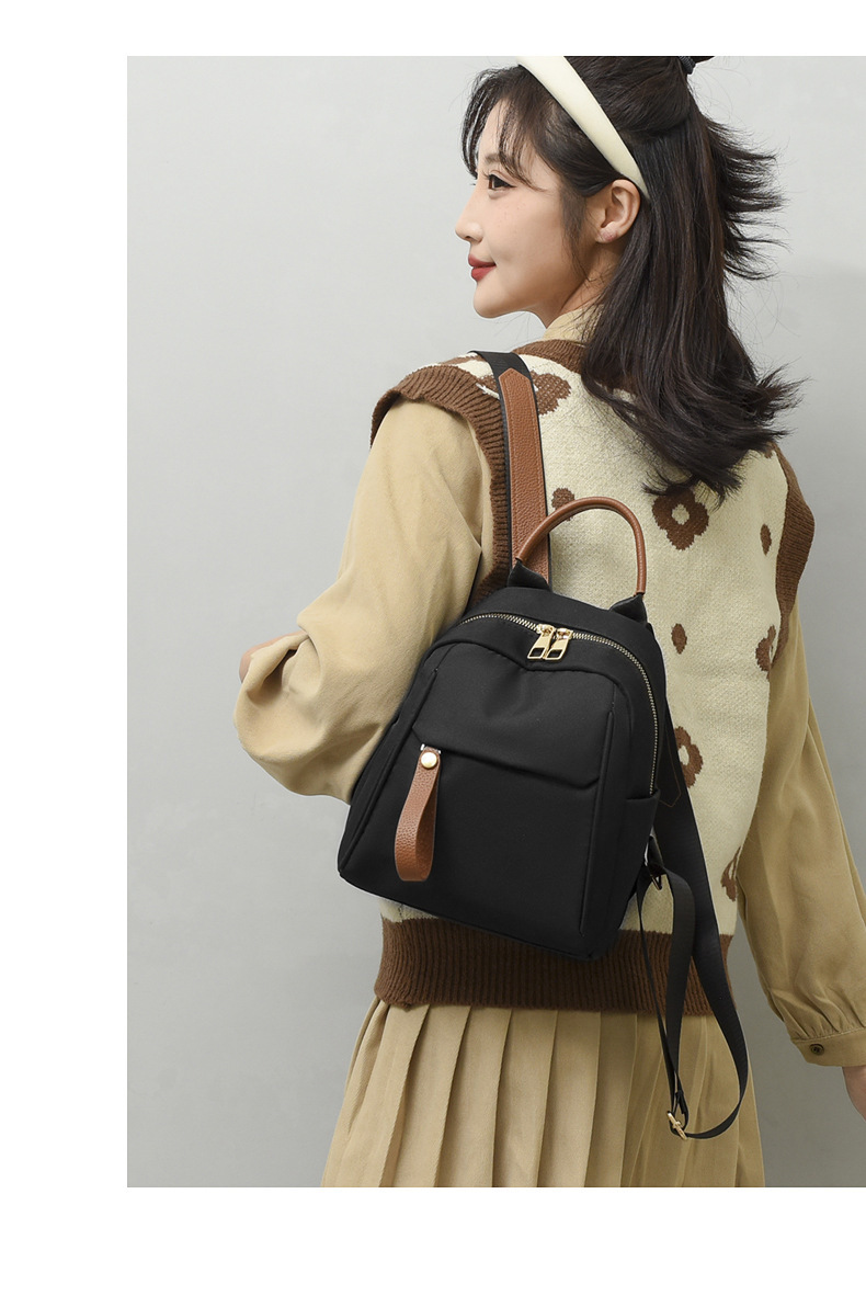 Solid Color Casual Travel Women's Backpack display picture 4