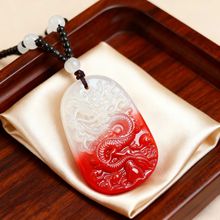 天然缅甸A货正品油青霸气龙牌饰品玉佩批发 玉石挂件翡翠吊坠