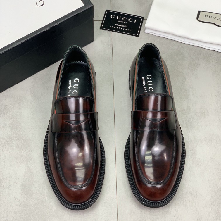 2025 Spring and Summer New Original Box Business Formal Leather Shoes Men's Patent Leather Shoes Spliced ​​Foot Low-Top Shoes