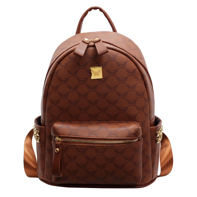 Mochila de estilo universitario de moda para mujeres 2025 nuevo viaje de viaje mochila de estudiantes adorable oso impresión mochila de moda