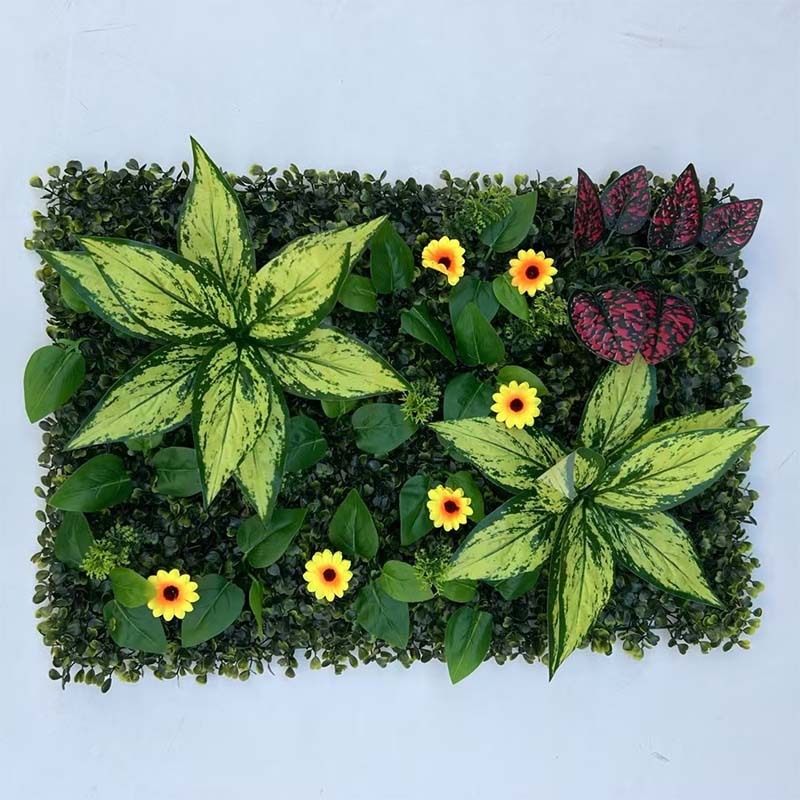 模擬植物壁造園装飾人工芝ミラノ造花壁イメージ壁ブロック背景模擬緑植物壁|undefined