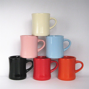 Cute Cartoon Small Waist Mug Instagram Style Cream Color Ceramic Cup Coffee Milk Cup Accompanying Ceremony Couple Cup