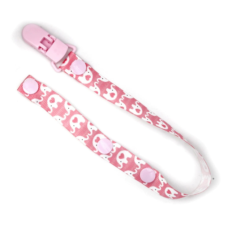 Ремешок для пустышки с 4 кнопками, защитой от падения и прорезывателем, из ребристого пищевого силикона, герметичный, для прорезывания зубов у младенцев