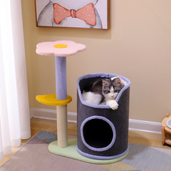 Factory direct sale new cat tree cat bed multi-layer tree hole felt cloth cat house does not take up space one-piece drop shipping