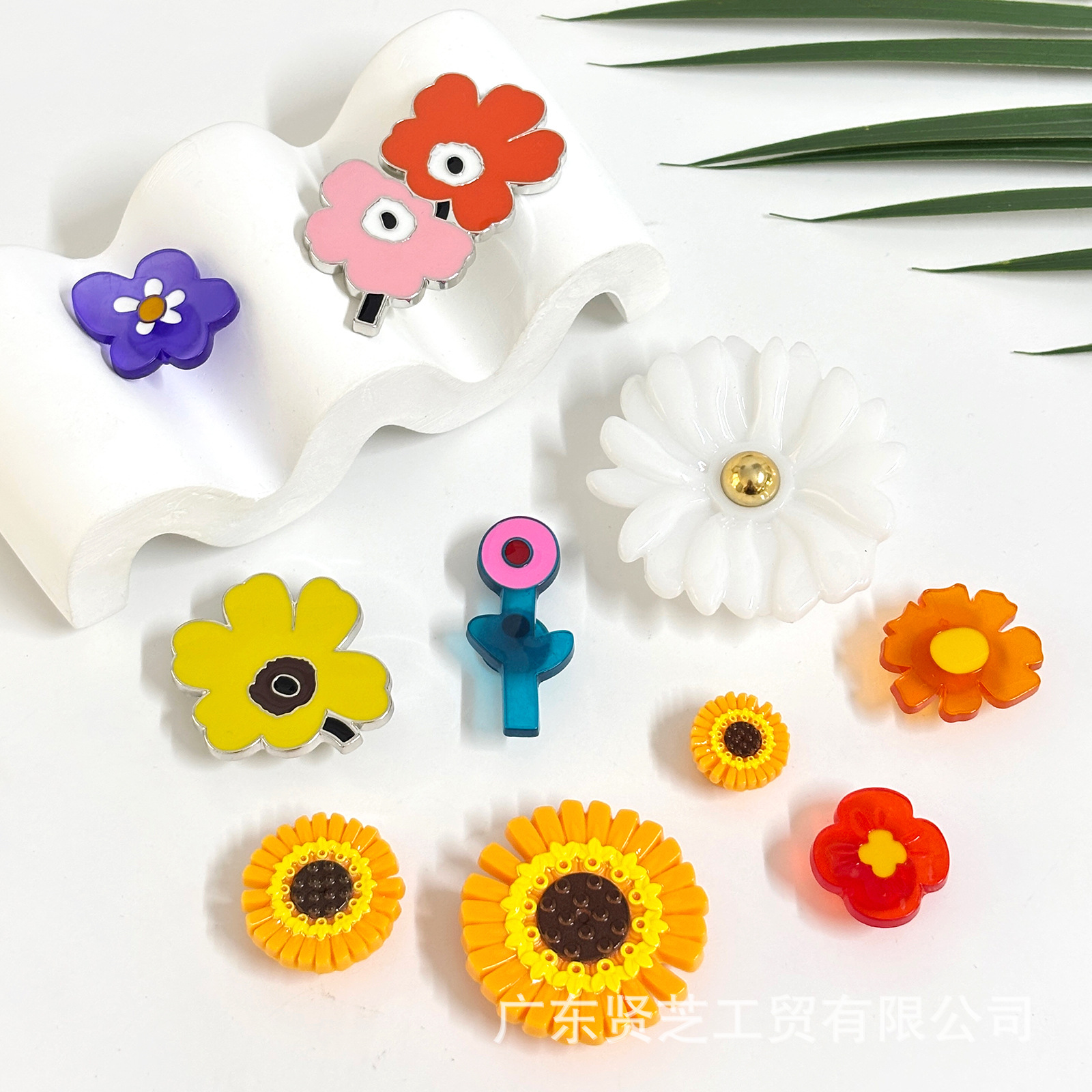 夏クロス下駄アクセサリー diy カラフルな花取り外し可能なドーパミン靴花ハイエンド靴バックルアクセサリー